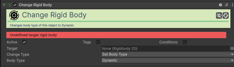 Change Rigid Body Action