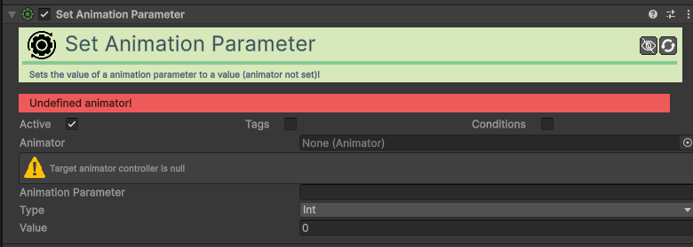 Set Animation Parameter Action