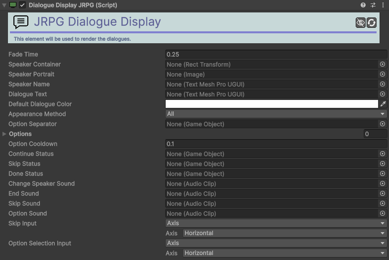 Dialogue Display JRPG