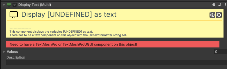 Multi Value Display Text