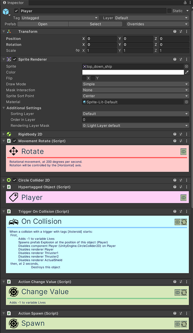 Exemplo de Inspector Real